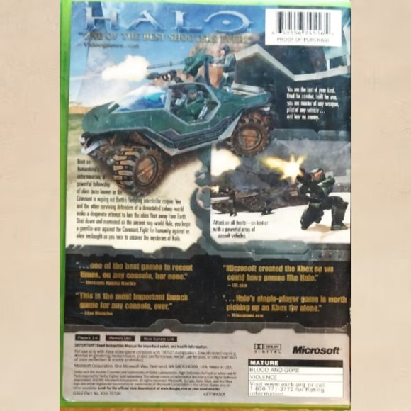 Halo Combat Evolved Microsoft Original XBOX Game Comes With Case And Manual - Picture 2 of 5